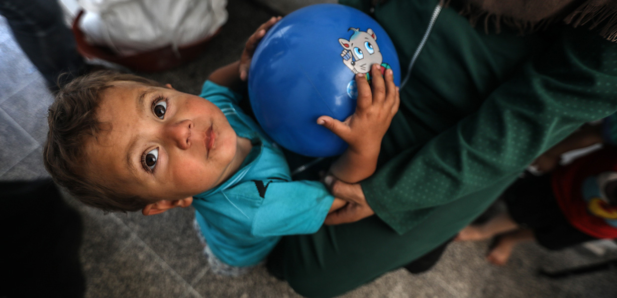 Young boy with a balloon